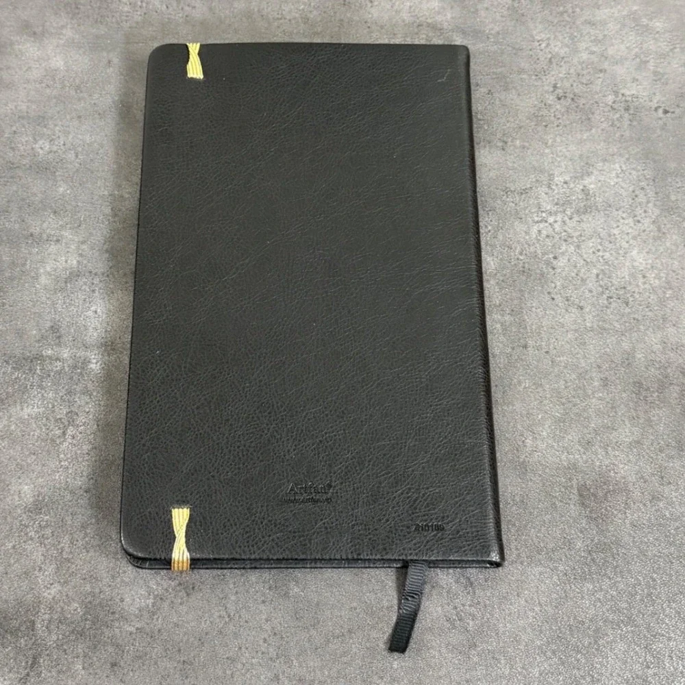 Artfan Dotted Journal Black Gold Celestial Sun Moon Star Hardcover Z10189